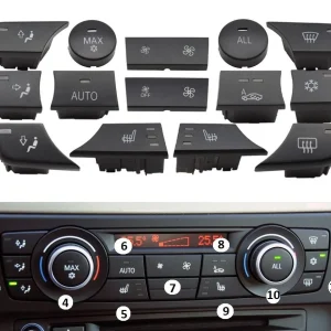 Pack 13 Botões Módulo Ar Condicionado BMW Série 1 3 X1 X3 E82 E90 E84 F25